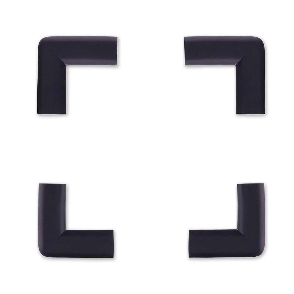 Baby Proofing Pre-Taped Foam Corner Guard Bumper Protector Set Black 0.25" Thick